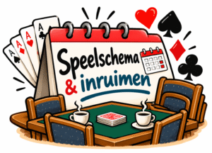 Speelschema 2026/2027 plus hulp bij het inruimen